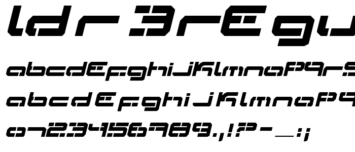 LDR_3 Regular font